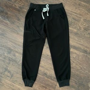 FIGS BLACK SAMORA SZ Small Petite Joggers